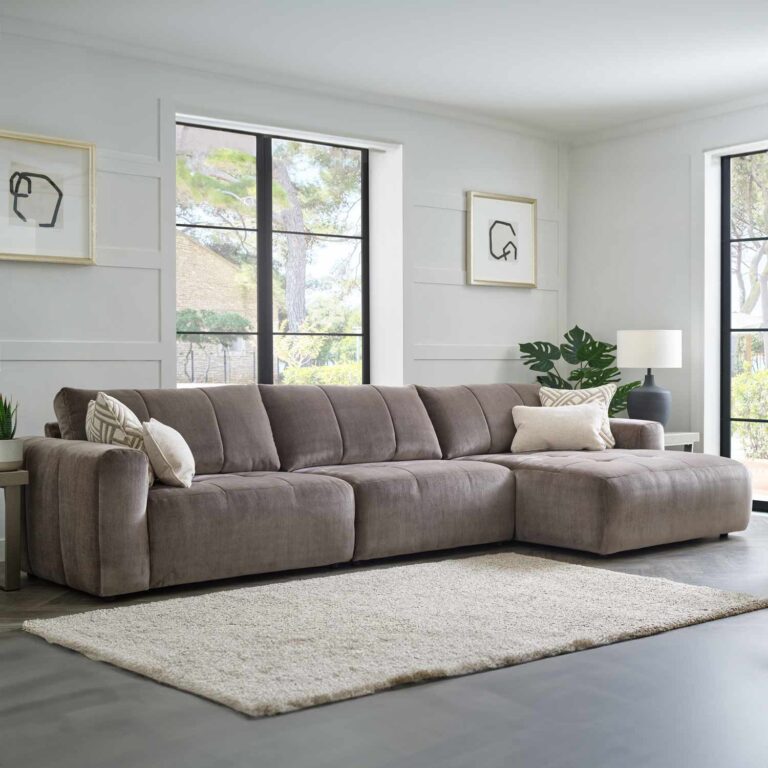 A sumptuous chaise sofa from Lifestyle Furniture Isle of Man