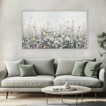 Floral Cascade Framed Canvas
