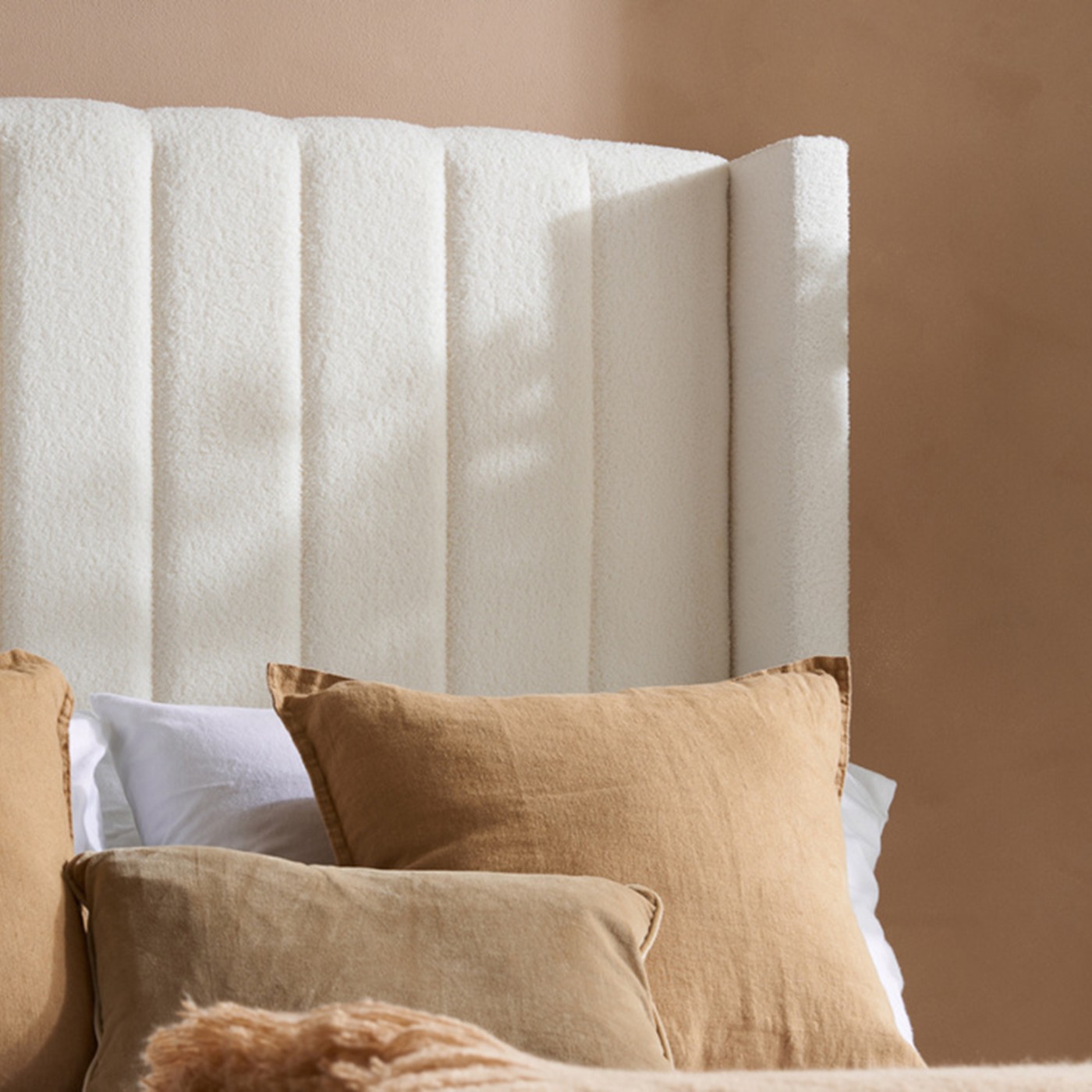White Boucle Ottoman Bed - Image 4