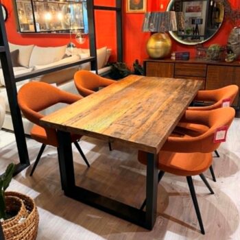 160cm Sleeper Wood Dining Table with U Leg