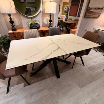 Ceramic White Extending Table