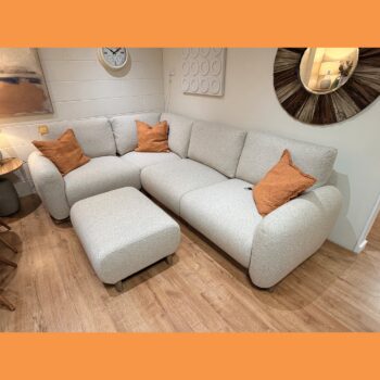 Charlotte - Corner Sofa + Ottoman Stool
