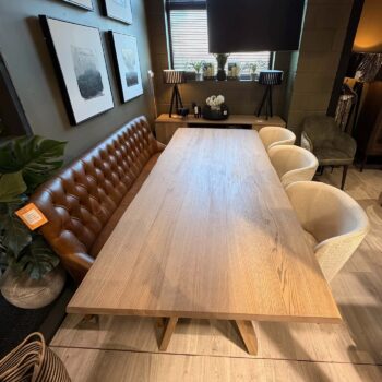 Solid Ash Natural Edge Dining Table
