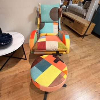 Lenny Patchwork Chair and Stool