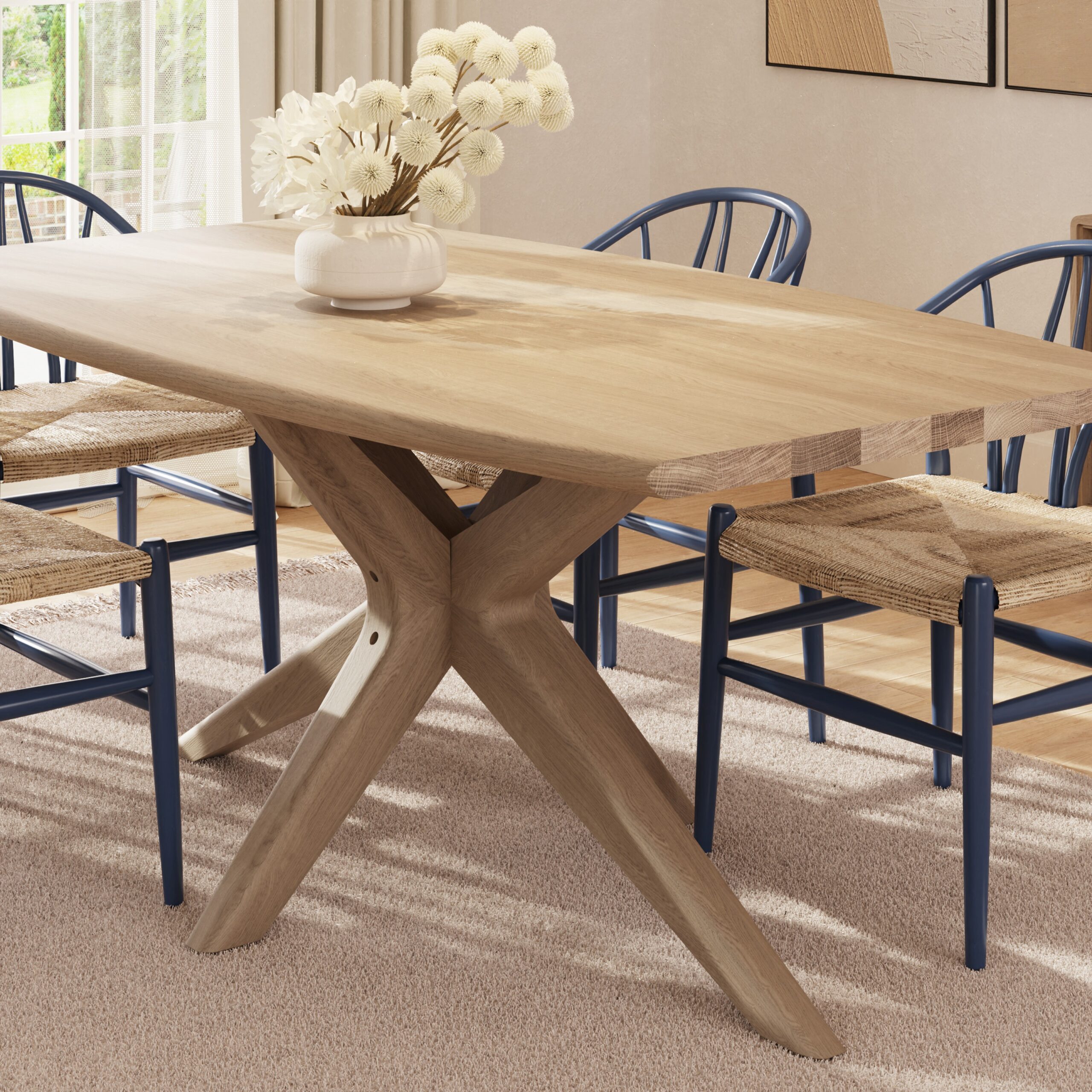 180cm Bow Dining Table - Image 2